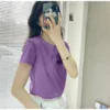 Cotton Women Short Sleeve T Shirt Free Size 40kg-60kg