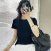 Cotton Women Short Sleeve T Shirt Free Size 40kg-60kg