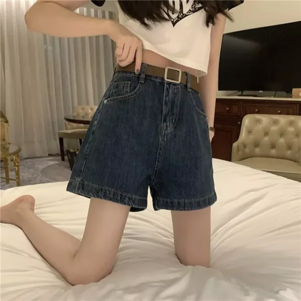 my-11134207-7r98u-lxxm97c1qoog12.webp High Waist Stretchable Denim Shorts Free Size 40kg-55kg