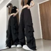 my-11134207-7rasa-m768wx5rjdjt07.webp Women Casual Wide Leg Cargo Pants Free Size 40kg-60kg
