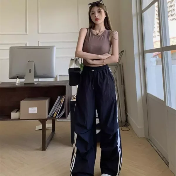my-11134207-7rasf-m9e74mthsnol75.webp Women Striped High Waist Sports Pants Free Size 40kg-60kg