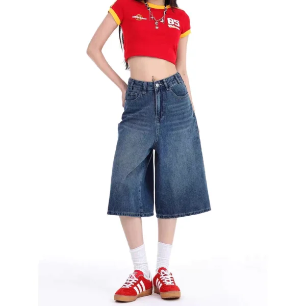 my-11134207-7rasi-mc65eg699ucmd0.webp Unisex Wide Leg Denim Culottes Free Size 45kg-65kg