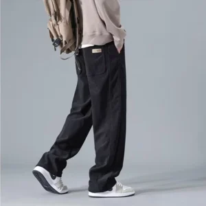 Men Corduroy Baggy Pants Free Size 55kg-80kg