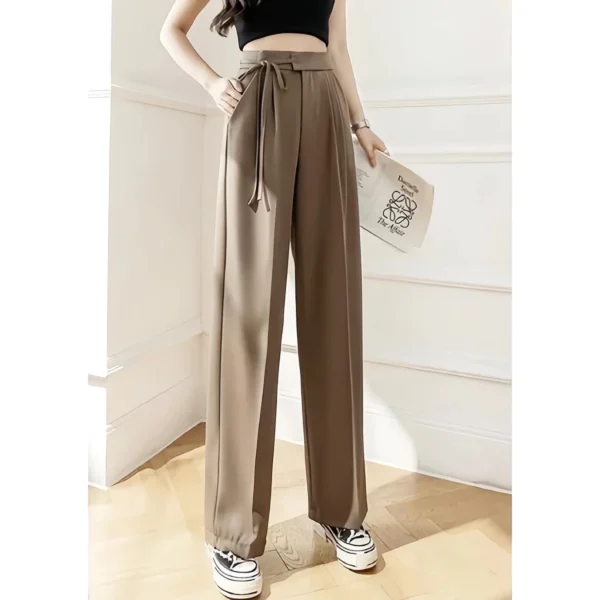 Women High Waist Wide Leg Pants Free Size 40kg-60kg