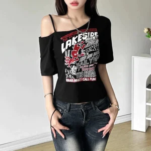 my-11134207-820l5-mlbqyuxl7gg3ea.webp Women Off Shoulder Print T Shirt Free Size 40kg-55kg