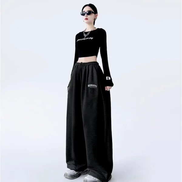 Women Loose Wide Leg Sweatpants Free Size 40kg-65kg