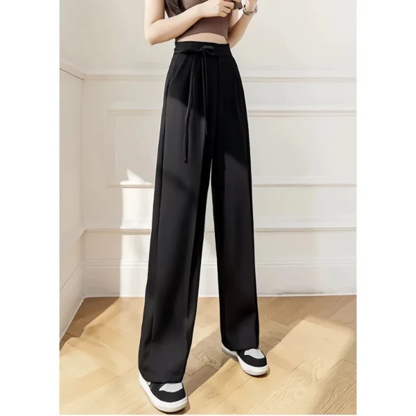 Women High Waist Wide Leg Pants Free Size 40kg-60kg