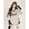 Unisex Oversized Loose Football Shirt Free Size 40kg-65kg