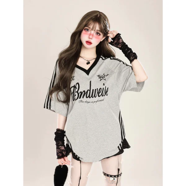Unisex Oversized Loose Football Shirt Free Size 40kg-65kg