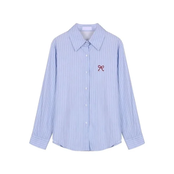 my-11134207-820lb-mg67hrvh6dqn79.webp Women Striped Long Sleeve Blouse Free Size 40kg-60kg
