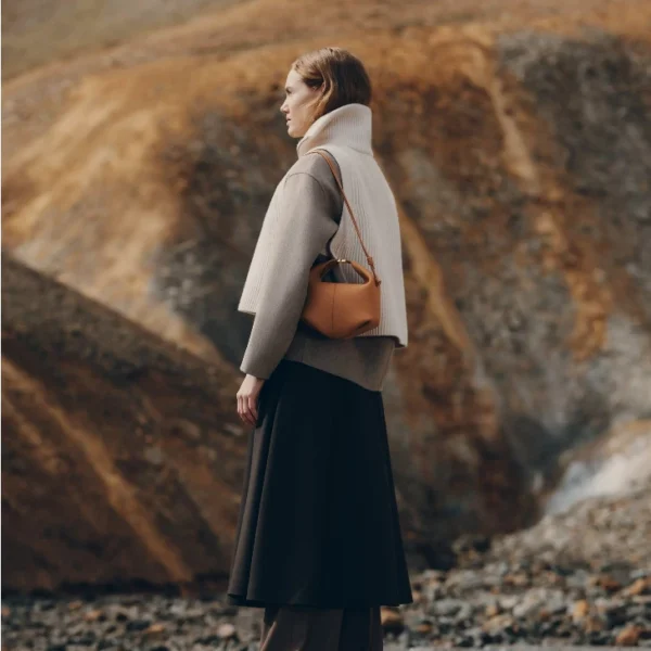 Genuine Leather Bento Shoulder Bag