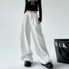 my-11134207-820le-mg6c3cebrle066.webp Women Drawstring Loose Wide Leg Pants Free Size 40kg-60kg