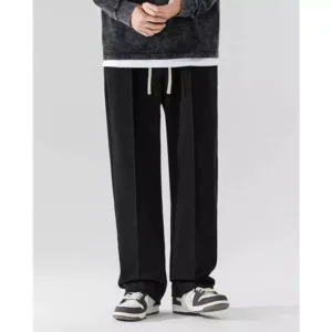 Men Baggy Wide Leg Sweatpants Free Size 55kg-80kg