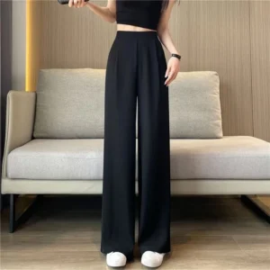 my-11134207-820lf-mkdja4021e6fee.webp Women High Waist Wide Leg Pants Free Size 40kg-60kg