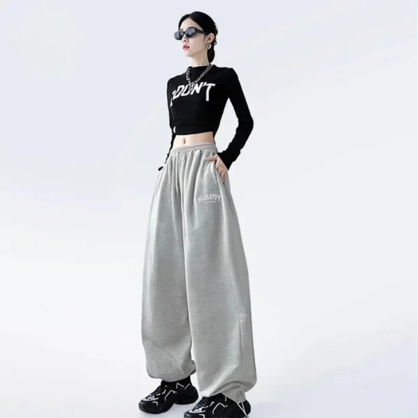 Women Loose Wide Leg Sweatpants Free Size 40kg-65kg