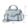PU Leather Office Handbag L23cm W11cm H17cm