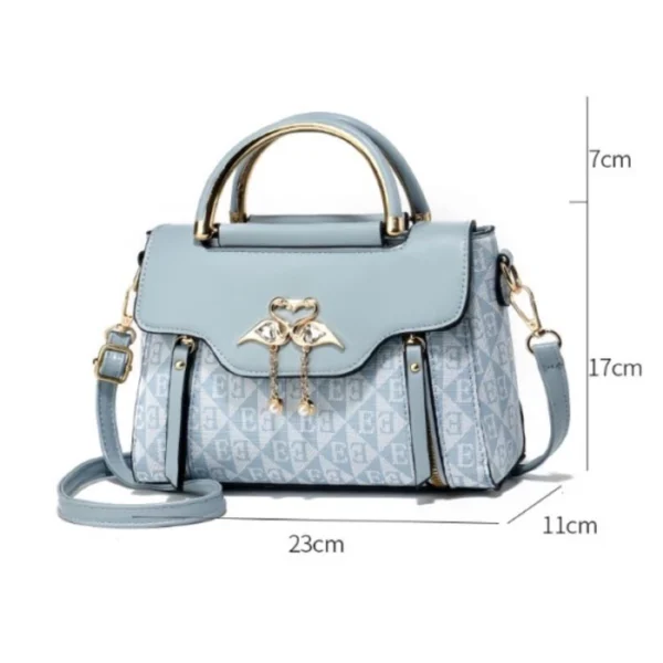 PU Leather Office Handbag L23cm W11cm H17cm