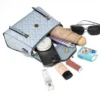 PU Leather Office Handbag L23cm W11cm H17cm