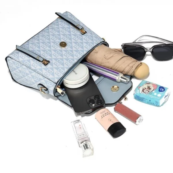 PU Leather Office Handbag L23cm W11cm H17cm
